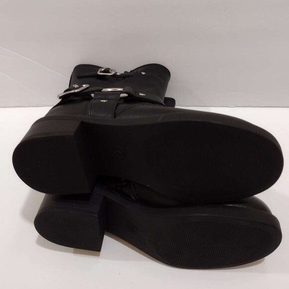 Universal Thread Womens Connor Side Zip Harness Buckle Ankle Boots Black Sz 7 - Picture 7 of 7